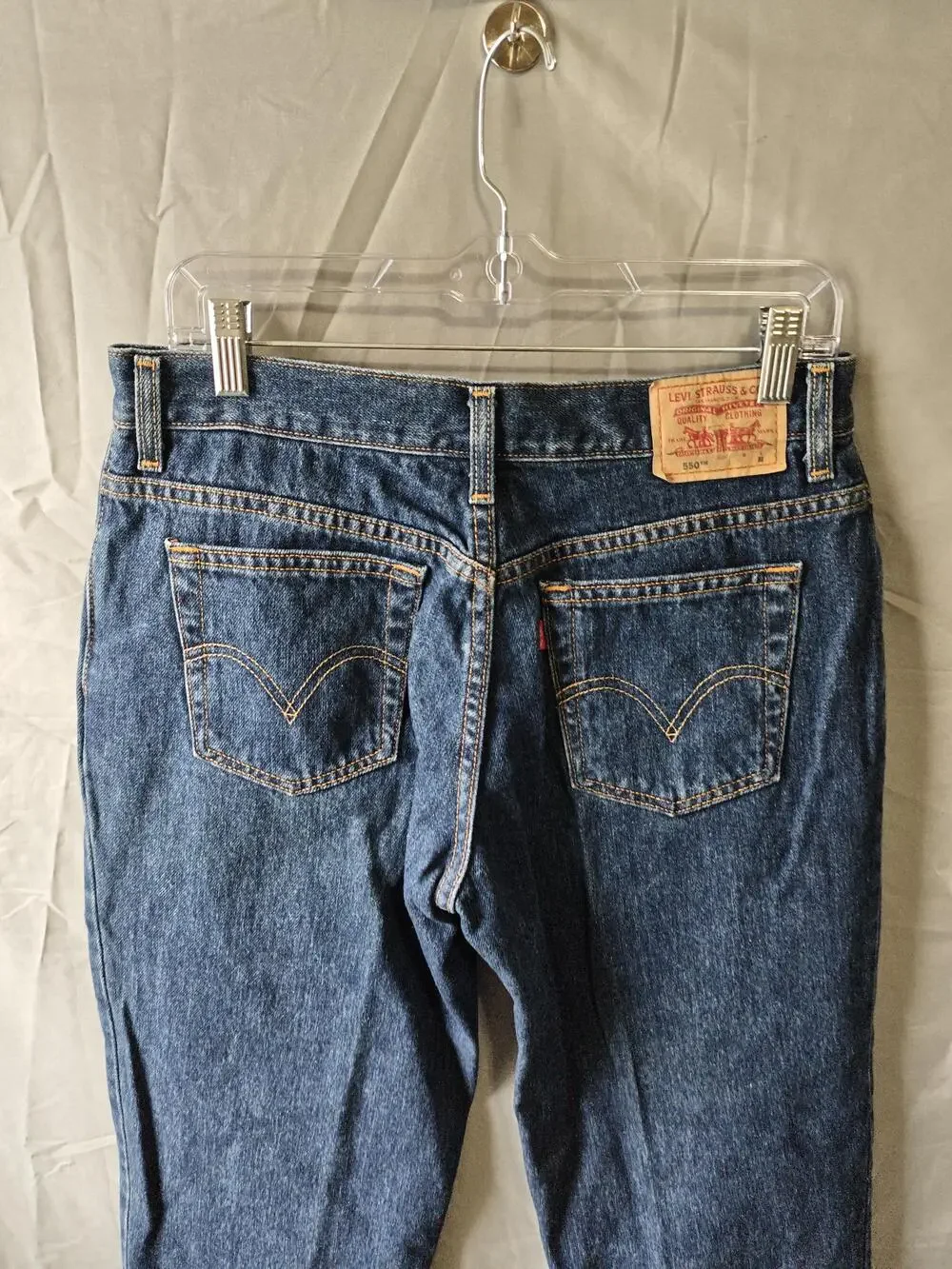 Levis 550 Jeans Mens 36x29 Blue Relaxed Fit Tapered Leg Classic Denim Pants
